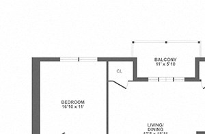 large one bedroom, balcony, loft